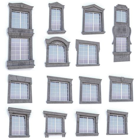 Classic Window Collection 3d Model By Nvere