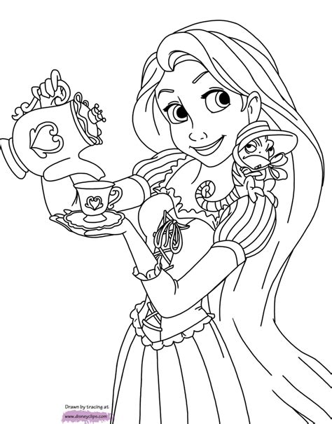 No wonder if many little girls want to be her. Tangled Coloring Pages (2) | Disneyclips.com
