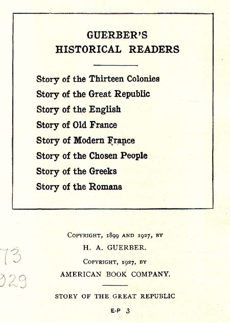 Heritage History Story Of The Great Republic By Helene Guerber