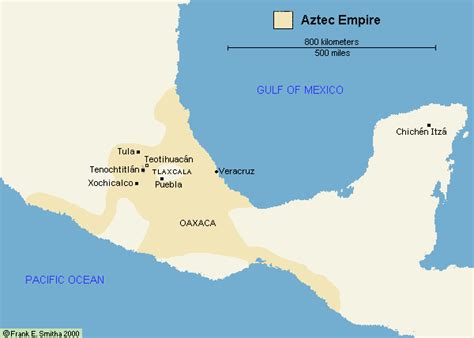 Aztec Empire On World Map