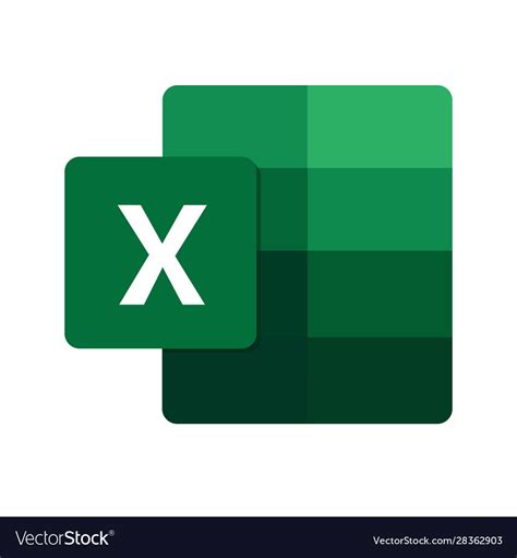 New Excel Icon Royalty Free Vector Image Vectorstock