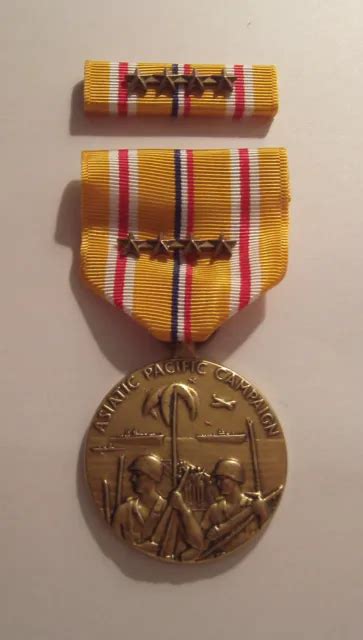 Ww Ii Asiatic Pacific Campaign Medal With Ribbon Battle Stars Picclick