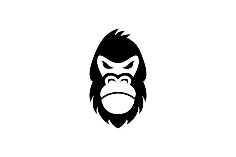 Gorilla Face Logo Creative Illustrator Templates Creative Market