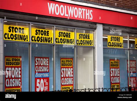 Woolworths Store Closures Across The Uk Economic Climate Forces The