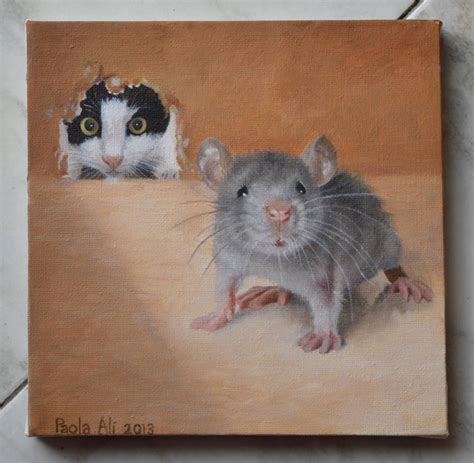 Mouse And Cat Story Painting By Paola Alì Saatchi Art