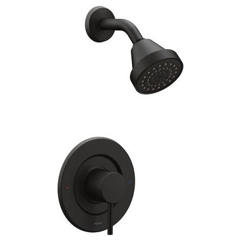 Matte black has a bachelor pad feel, while brushed gold will add some serious bling to your if you opt for the matte black colorway, you can also choose to add a slide bar to the package. MOEN Align 1-Handle Posi-Temp Eco-Performance Shower ...