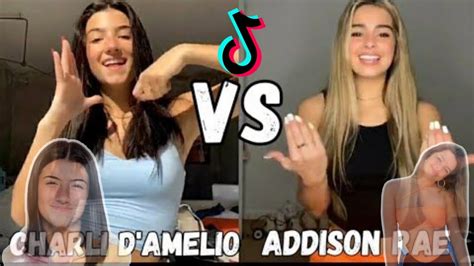 Charlie Damelio Vs Addison Rae Tiktok Dance Battle Youtube