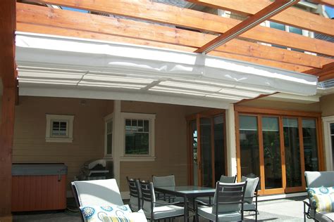 A retractable awning is an additional overhang placed above a point of ingress on a building. Staying On Track - Retractable Canopy Track Systems