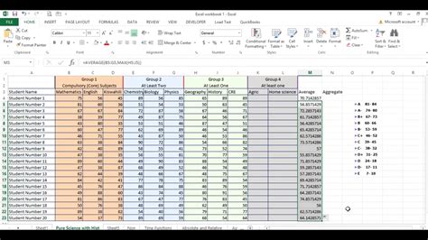 How To Compute Students Grades In Excel Using Nested If Function Youtube