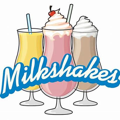 Milkshakes Sign Trailer Stand Sticker Concession Cart