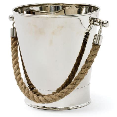 Brass And Rope Ice Bucket Timberwolf Bay Ice Bucket Wine Ice Bucket