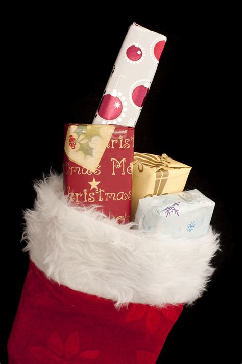 Photo Of Festive Red Christmas Stocking Filled With Ts Free Christmas Images