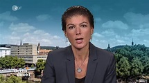 Sahra Wagenknecht am 8. September 2019 in der ZDF Sendung Berlin direkt ...