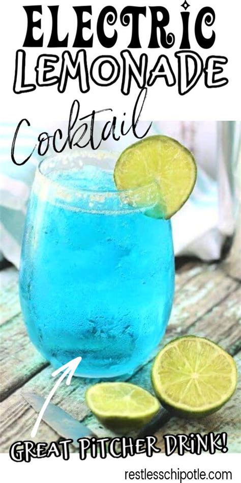 Electric Lemonade Cocktail Recipe Recipe Lemonade Cocktail Blue Alcoholic Drinks Lemonade