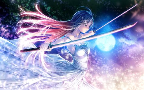 X X Anime Sword Sunset Long Hair Knights Original Characters Wallpaper