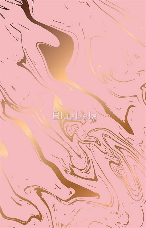 Liquid Marble Texture Design Pink And Gold Iphone Case By Bluelela