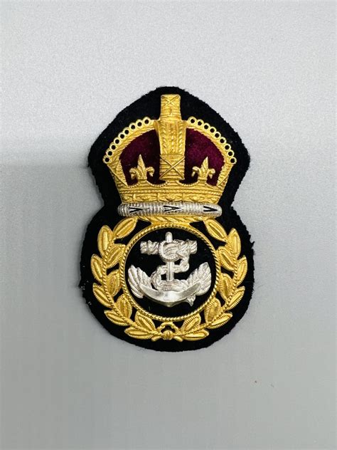 Royal Navy Chief Petty Officer Cap Badge I Ww2 British Militaria