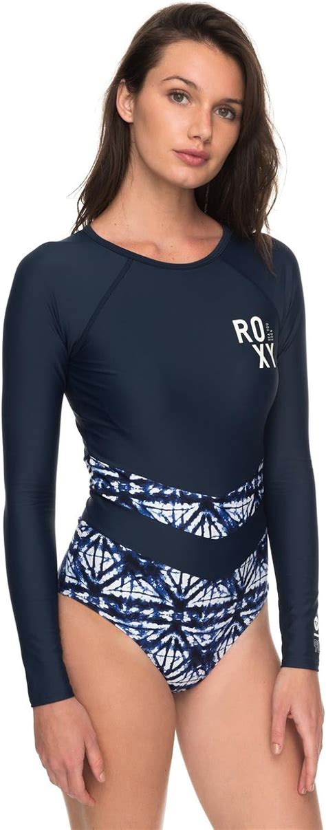 roxy fitness long sleeve one piece swimsuit for women women roxy uk clothing