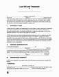 Free Last Will and Testament Templates (Will) - PDF | Word – eForms