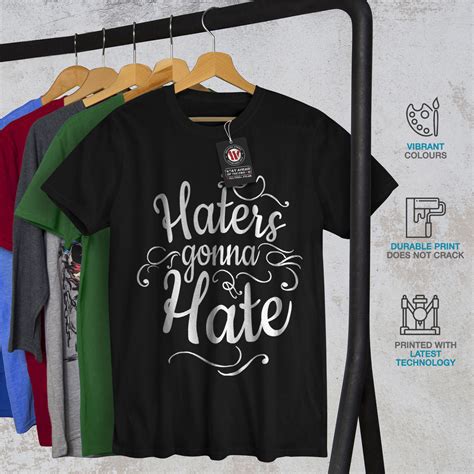 Wellcoda Haters Gonna Hate Mens T Shirt Funny Graphic Design Printed Tee Ebay