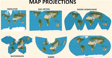 Practical Geography Skills Map Projections The Meaning And Examples