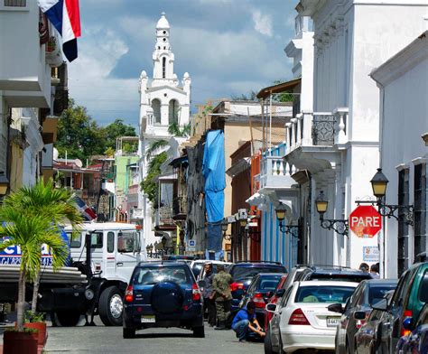 Busy Main Road In Santo Domingo Capital City Of The Dominican Republic