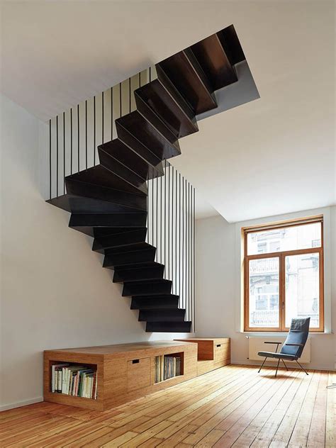 Design Detail A Suspended Steel Staircase Stairs Design Interior