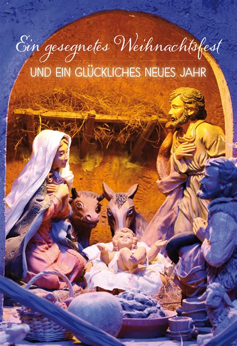 Glückwunschkarte Ein Gesegnetes Weihnachtsfest Und Ein Glückliches Neues Jahr