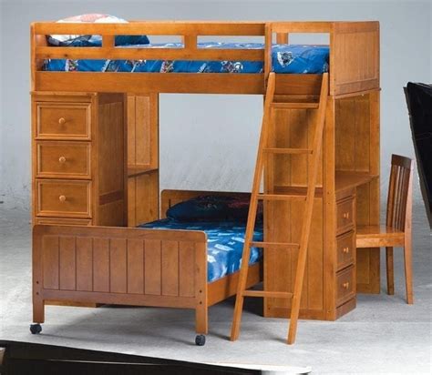 Top Bunk Bed With Desk Underneath Foter