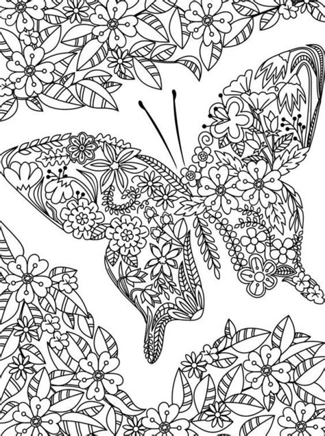 Give her some color by downloading this coloring page for adults and grown ups today. Butterfly Coloring Pages for Adults | DrawingInsider
