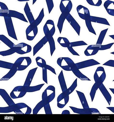 Colon Cancer Awareness Background Seamless Pattern Made Of Dark Blue
