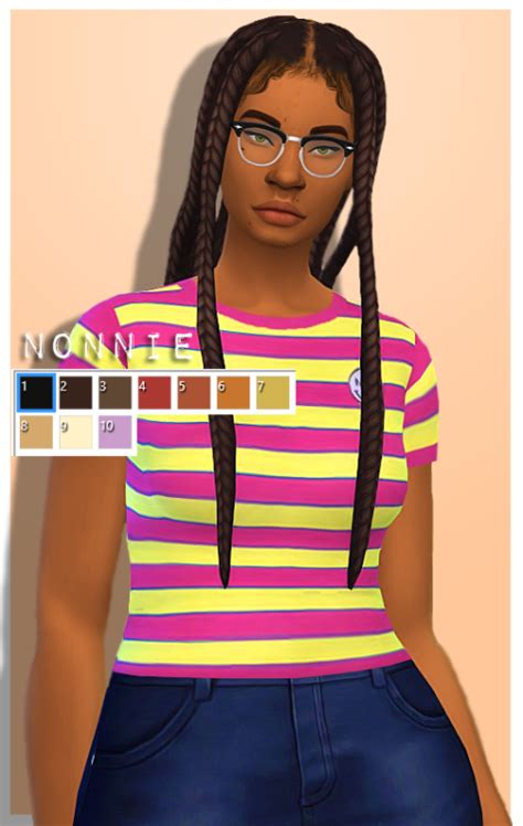 Nonnie Website Sims 4 Afro Hair Sims 4 Braids Sims 4 Cc Maxis