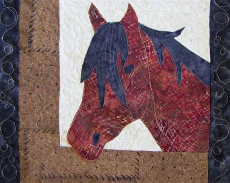 Robertas Custom Quilting Horse Applique Quilt