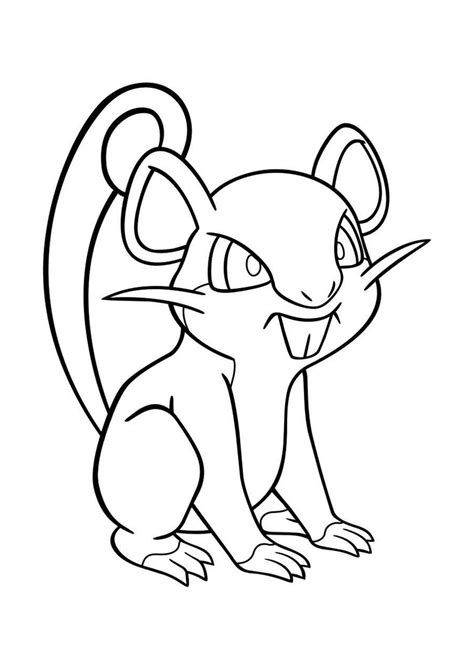 Rattata Pokemon Coloring Pages Free Coloring Pages For Kids