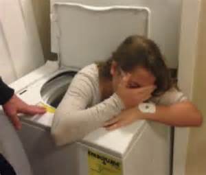 Girl Stuck In Washing Machine For 90 Minutes While Playing Hide And