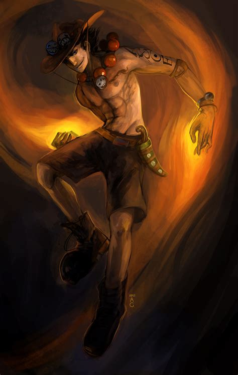 Portgas D Ace By Izonbi On Deviantart