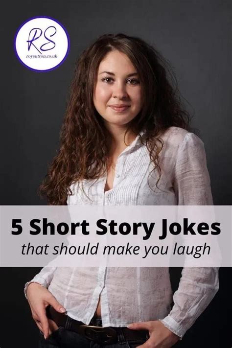 a woman with her hands in her pockets and the words 5 short story jokes that should make you laugh