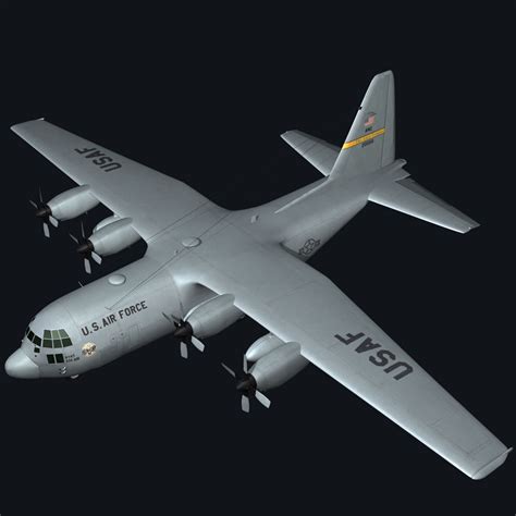 C130 Hercules Military Transport Plane Army 3d Cgtrader