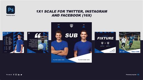 Football Social Media Templates Tails Creative