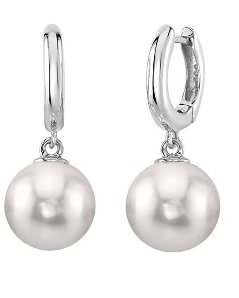 Japanese Akoya Pearl Huggie Mary Earrings