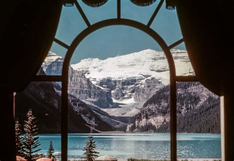 Free Vintage Stock Photo Of Lake Louise Chateau View