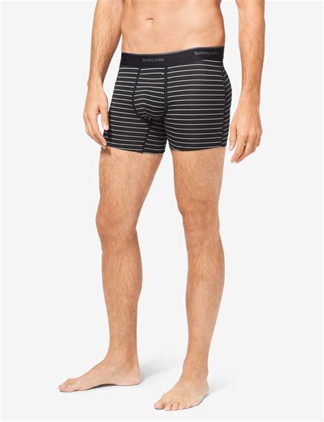 Tommy John Mens Go Anywhere Trunks Comfortable Breathable Striped