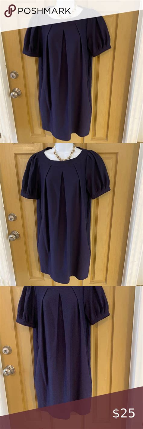 Theory Navy Blue Dress With Pockets Size S Petite Navy Blue Dresses