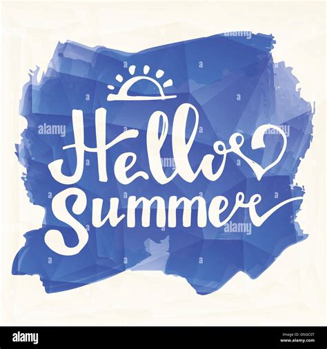Watercolor Watermelons And Lettering Hello Summer Stock Vector Image