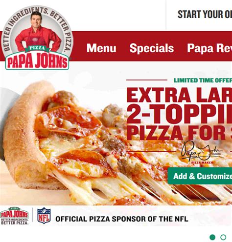 Nfl Logo No Longer Shown On Nfl Sponsor Papa Johns Website Jonathan