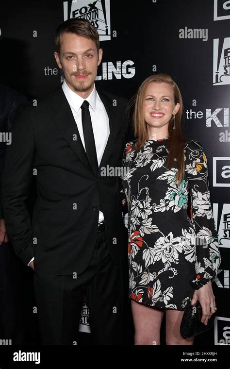 Joel Kinnaman And Mireille Enos Attending The Killing Season 2 Premiere