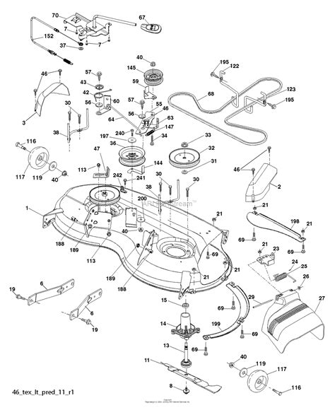 Print the electrical wiring diagram off plus use highlighters in order to trace the circuit. Husqvarna YTH18K46 - 96043014300 (2012-08) Parts Diagram for MOWER DECK / CUTTING DECK