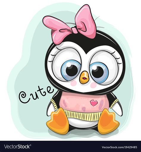 Maybe you would like to learn more about one of these? Cute cartoon penguin on a blue background Vector Image