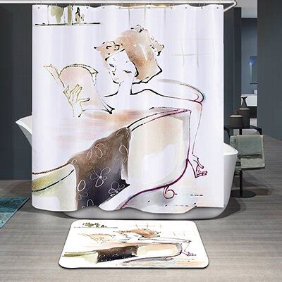 Aliexpress Com Buy Shower Curtain Waterproof Polyester Fabric Printed