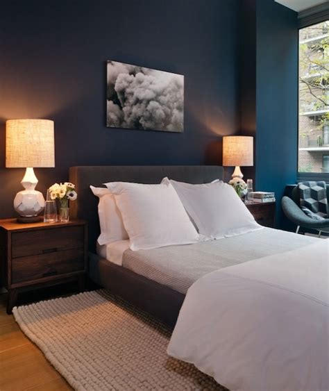 The versatile color can be warm or cool, traditional or sophisticated. Peacock Blue Walls - Contemporary - bedroom - Haus Interior